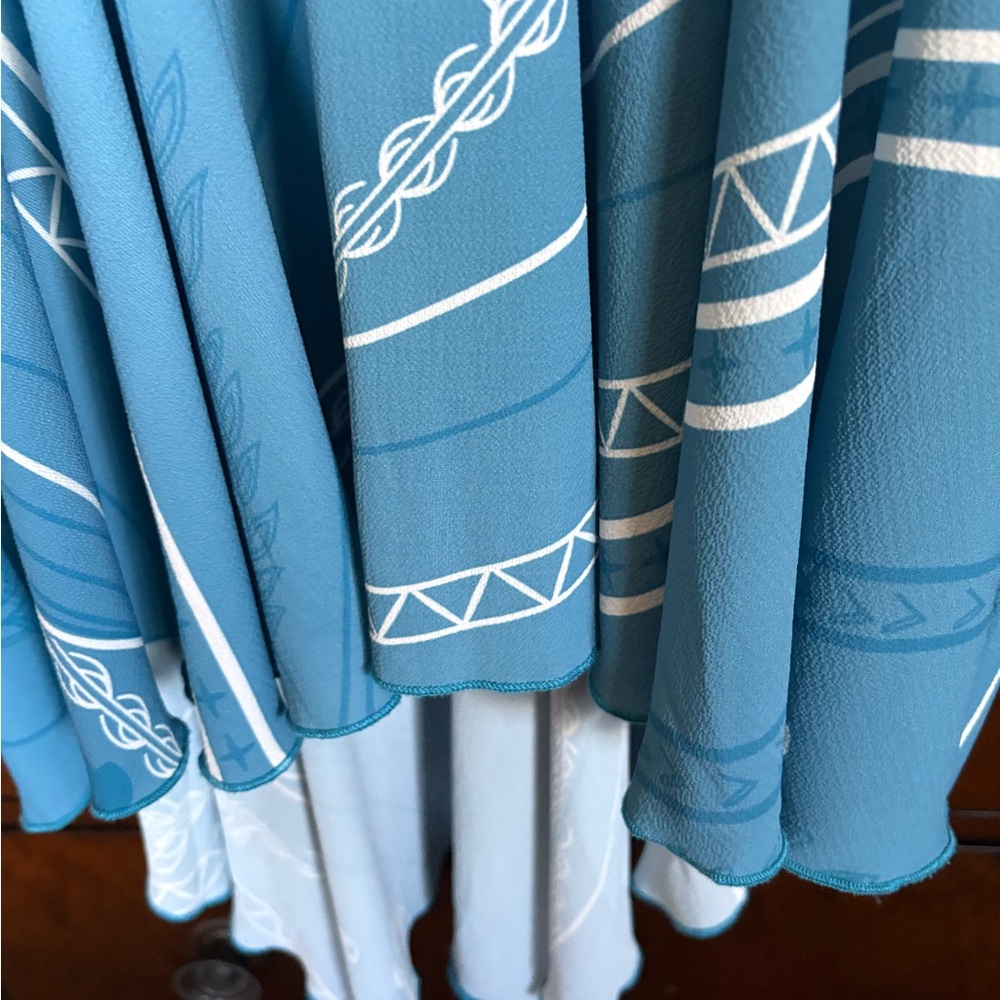 Euc Missing Polynesia In Blue Patterned Women Top… - image 7